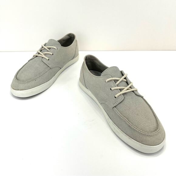 Reef Deckhand 2 TX Women Sneaker Sz 8 Gray/Ocean Canvas Comfort Lace-Tie Low Top - Picture 12 of 14